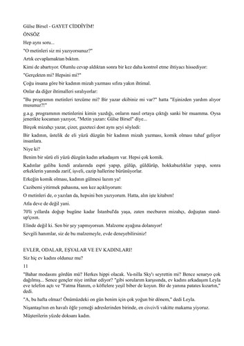 Gayet Ciddiyim!